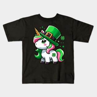 St Patrick's Day Unicorn Kids T-Shirt